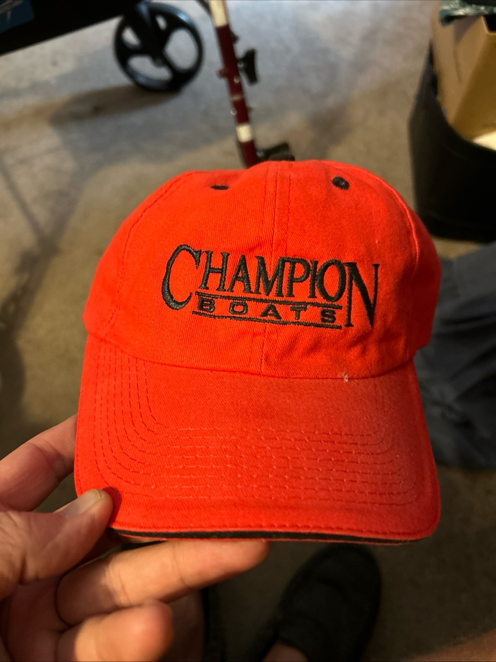 Champion Boats Vintage Hat Y2K Embroidered Logo VTG fishing clothing/ Hat